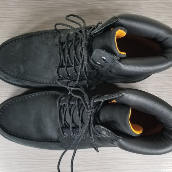 Timberland Icon 6-Inch Moc Fashion Boot, Black Leather, Mens Size Left-8.5 / R-9 - Picture 8 of 12